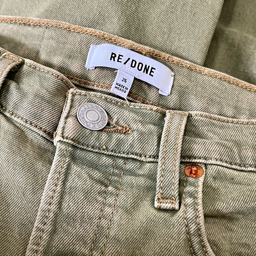 RE/DONE
70s High-Rise Stove Pipe Jeans - Washed Sage